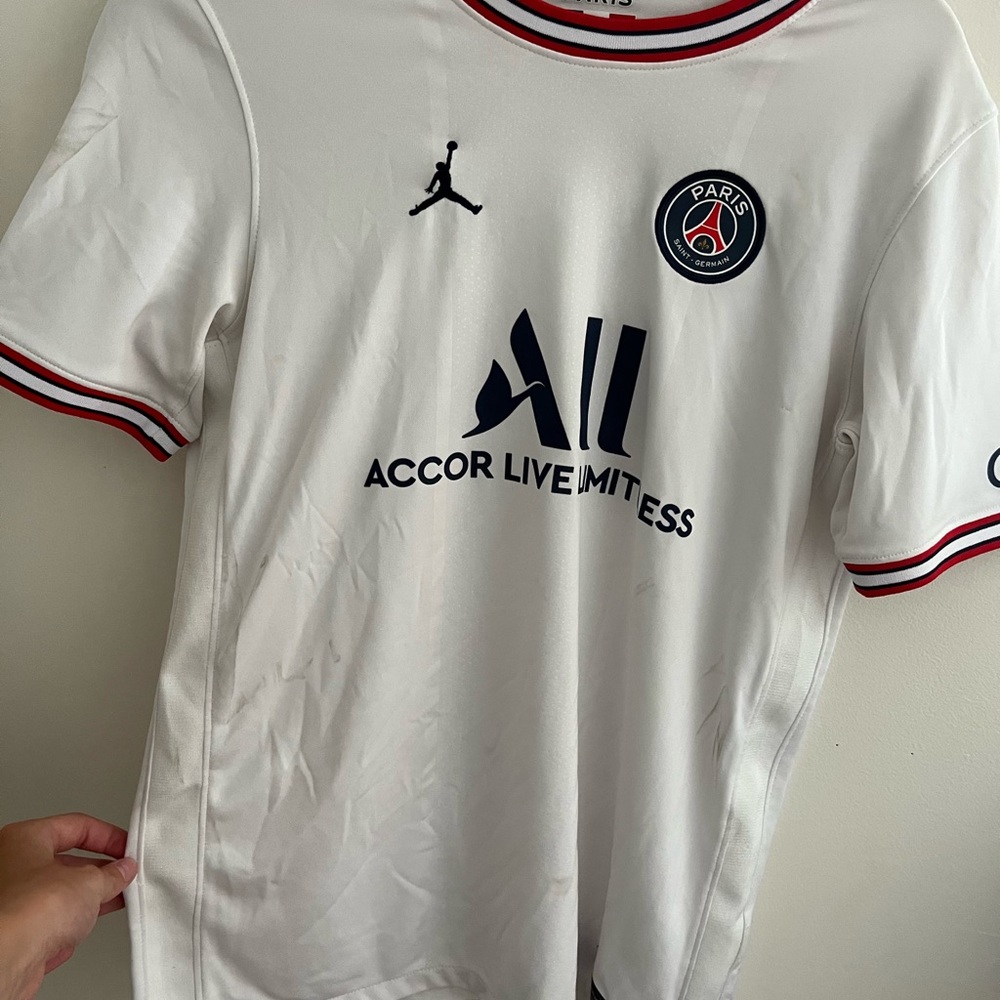 Jordan Paris White Soccer Jersey
